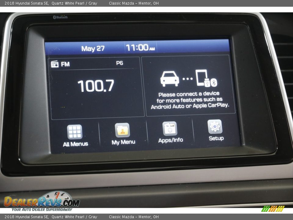 2018 Hyundai Sonata SE Quartz White Pearl / Gray Photo #10