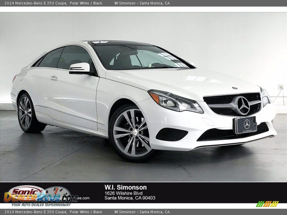 2014 Mercedes-Benz E 350 Coupe Polar White / Black Photo #1