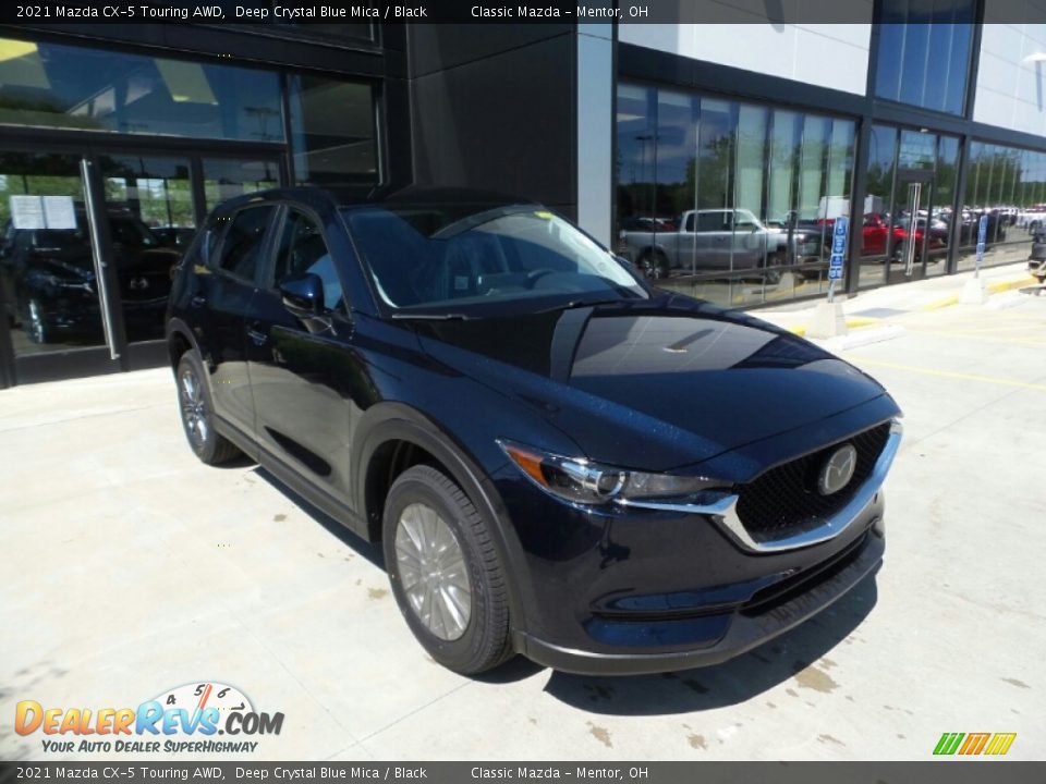 2021 Mazda CX-5 Touring AWD Deep Crystal Blue Mica / Black Photo #1