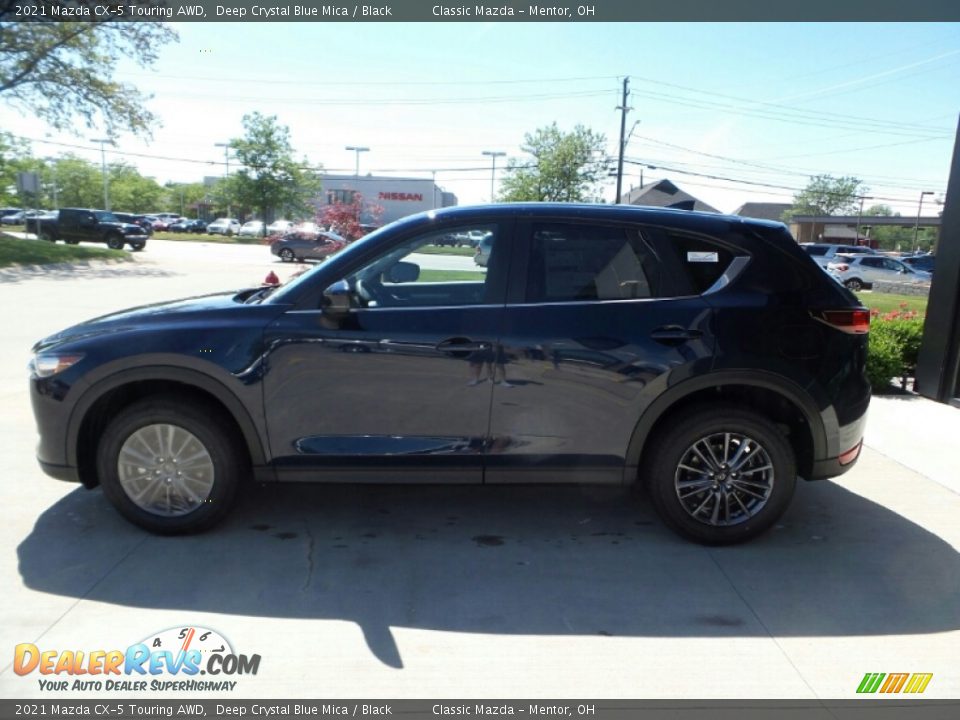 2021 Mazda CX-5 Touring AWD Deep Crystal Blue Mica / Black Photo #6