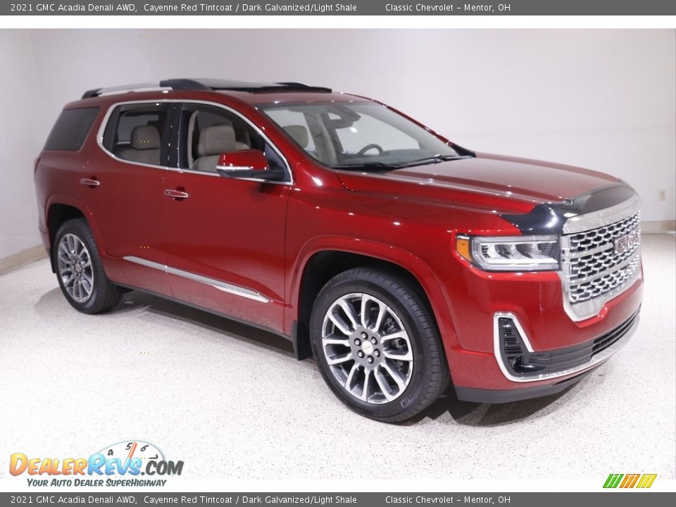 2021 GMC Acadia Denali AWD Cayenne Red Tintcoat / Dark Galvanized/Light Shale Photo #1