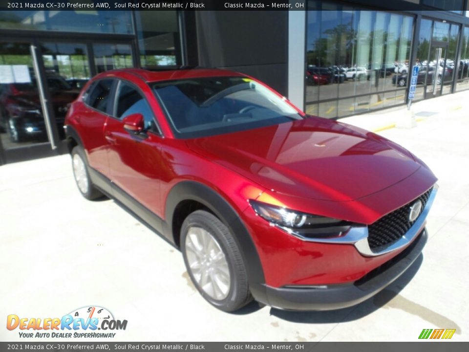 2021 Mazda CX-30 Preferred AWD Soul Red Crystal Metallic / Black Photo #1