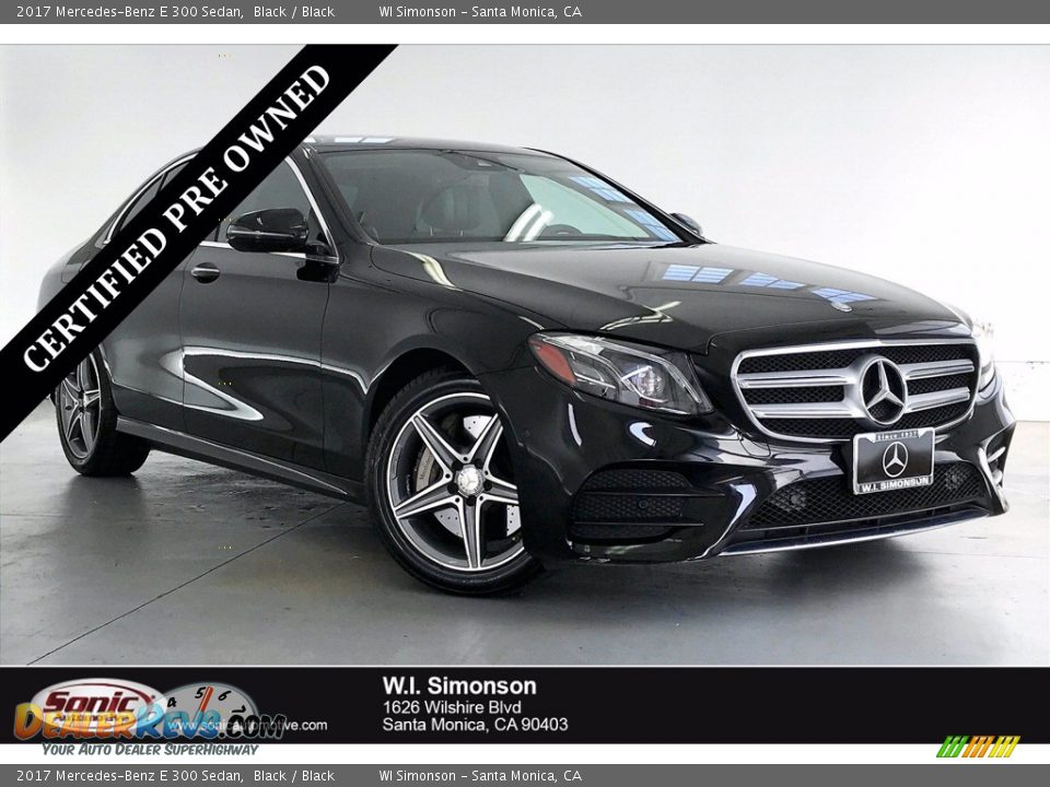 2017 Mercedes-Benz E 300 Sedan Black / Black Photo #1