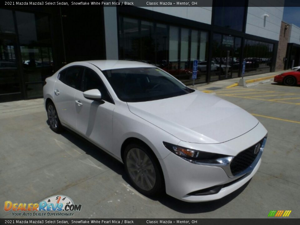 2021 Mazda Mazda3 Select Sedan Snowflake White Pearl Mica / Black Photo #1