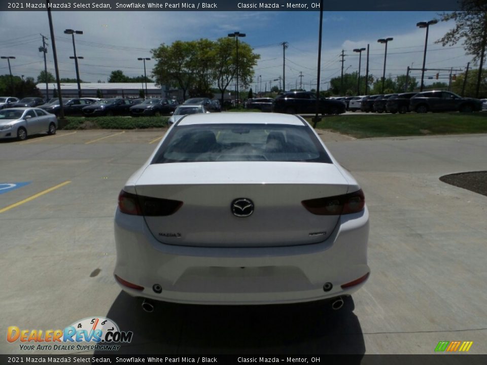 2021 Mazda Mazda3 Select Sedan Snowflake White Pearl Mica / Black Photo #5
