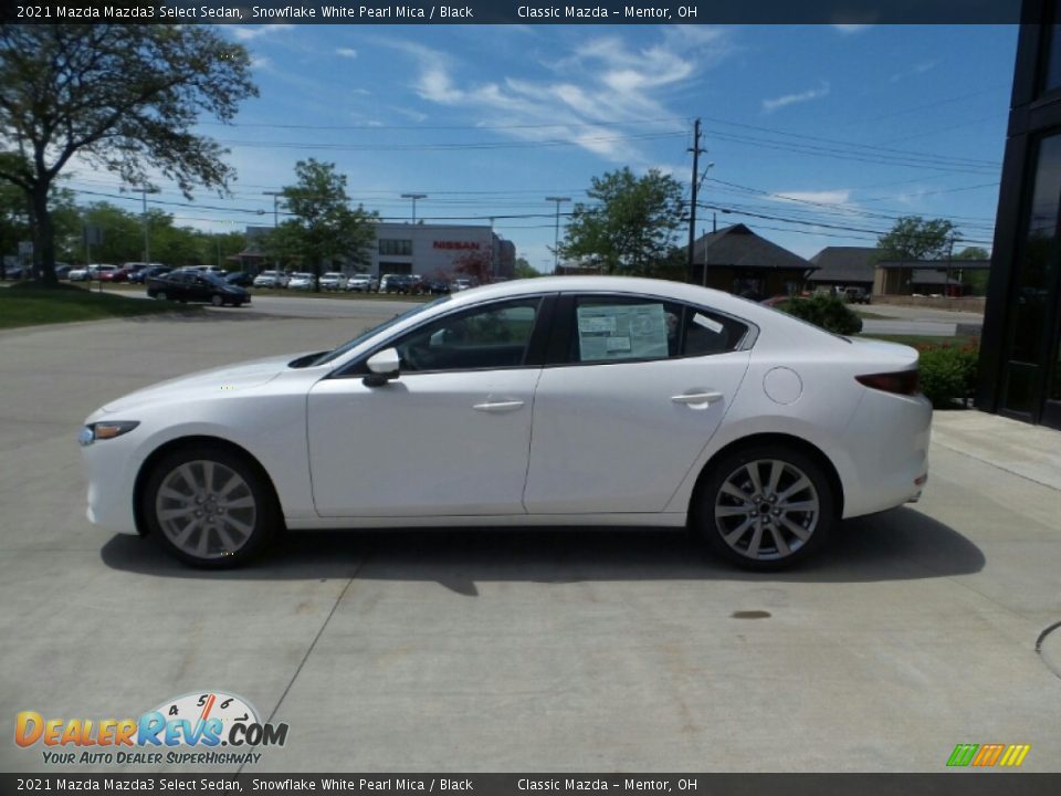 2021 Mazda Mazda3 Select Sedan Snowflake White Pearl Mica / Black Photo #6