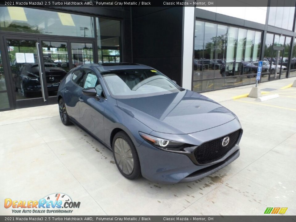 2021 Mazda Mazda3 2.5 Turbo Hatchback AWD Polymetal Gray Metallic / Black Photo #1