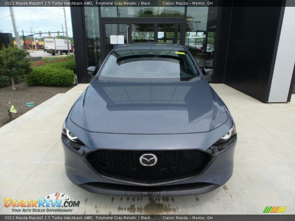 2021 Mazda Mazda3 2.5 Turbo Hatchback AWD Polymetal Gray Metallic / Black Photo #2