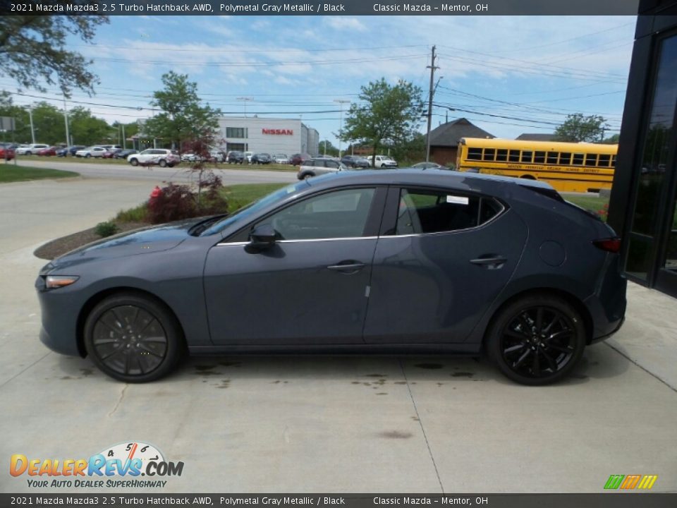 2021 Mazda Mazda3 2.5 Turbo Hatchback AWD Polymetal Gray Metallic / Black Photo #6