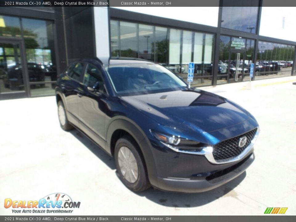 2021 Mazda CX-30 AWD Deep Crystal Blue Mica / Black Photo #1