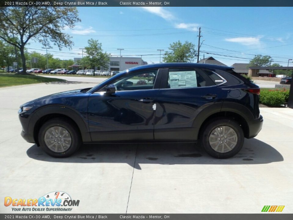 2021 Mazda CX-30 AWD Deep Crystal Blue Mica / Black Photo #6