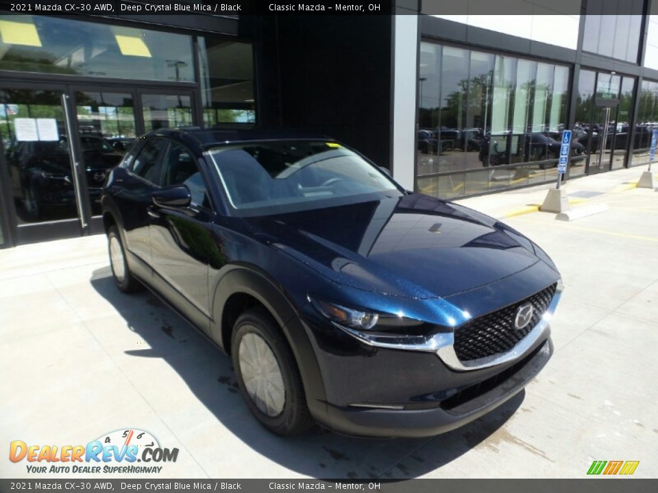 2021 Mazda CX-30 AWD Deep Crystal Blue Mica / Black Photo #1