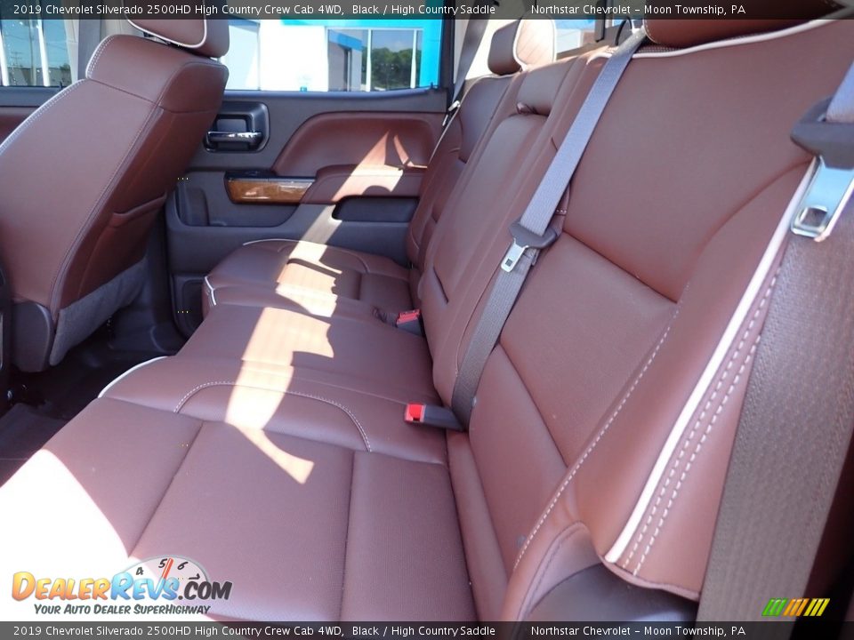 Rear Seat of 2019 Chevrolet Silverado 2500HD High Country Crew Cab 4WD Photo #22