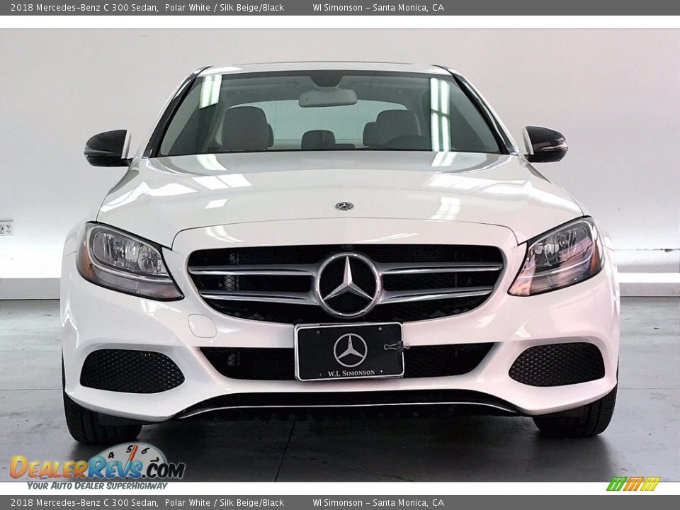 2018 Mercedes-Benz C 300 Sedan Polar White / Silk Beige/Black Photo #2