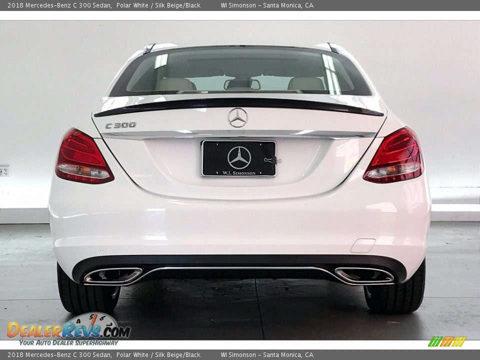 2018 Mercedes-Benz C 300 Sedan Polar White / Silk Beige/Black Photo #3