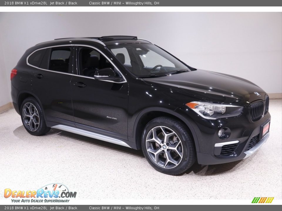 2018 BMW X1 xDrive28i Jet Black / Black Photo #1