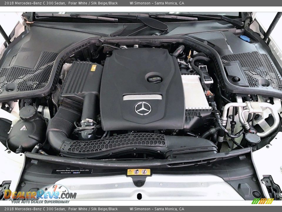 2018 Mercedes-Benz C 300 Sedan Polar White / Silk Beige/Black Photo #9