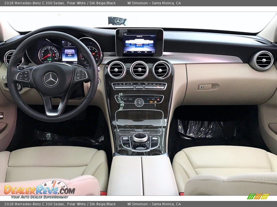 2018 Mercedes-Benz C 300 Sedan Polar White / Silk Beige/Black Photo #15