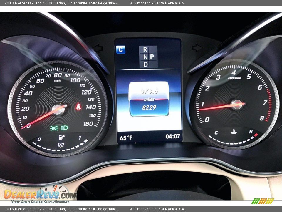 2018 Mercedes-Benz C 300 Sedan Polar White / Silk Beige/Black Photo #23