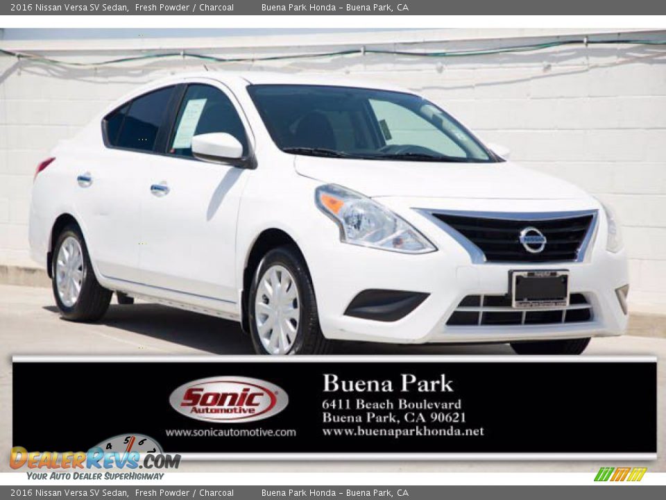 2016 Nissan Versa SV Sedan Fresh Powder / Charcoal Photo #1