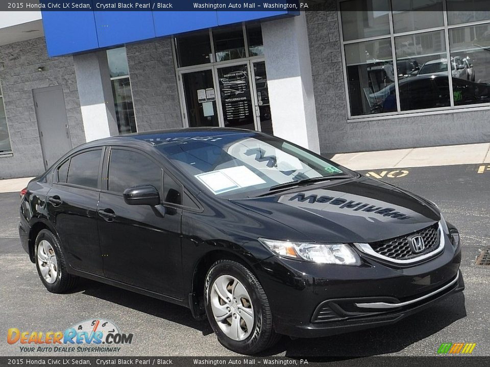 2015 Honda Civic LX Sedan Crystal Black Pearl / Black Photo #1