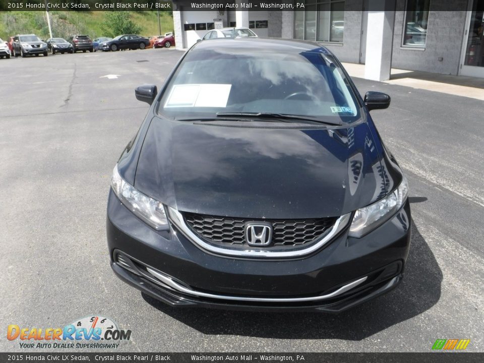 2015 Honda Civic LX Sedan Crystal Black Pearl / Black Photo #4