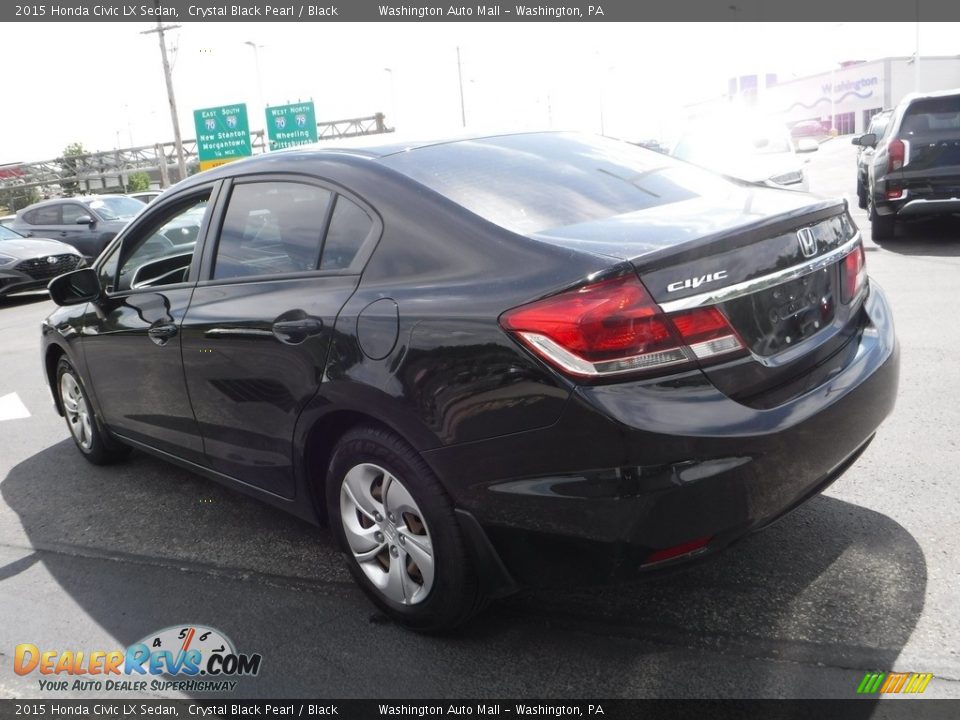 2015 Honda Civic LX Sedan Crystal Black Pearl / Black Photo #7