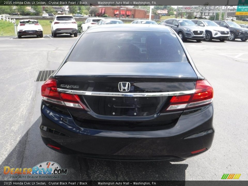 2015 Honda Civic LX Sedan Crystal Black Pearl / Black Photo #8