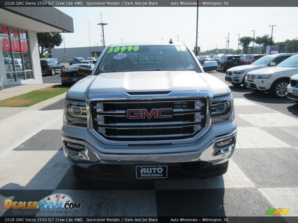 2018 GMC Sierra 1500 SLT Crew Cab 4WD Quicksilver Metallic / Dark Ash/Jet Black Photo #2