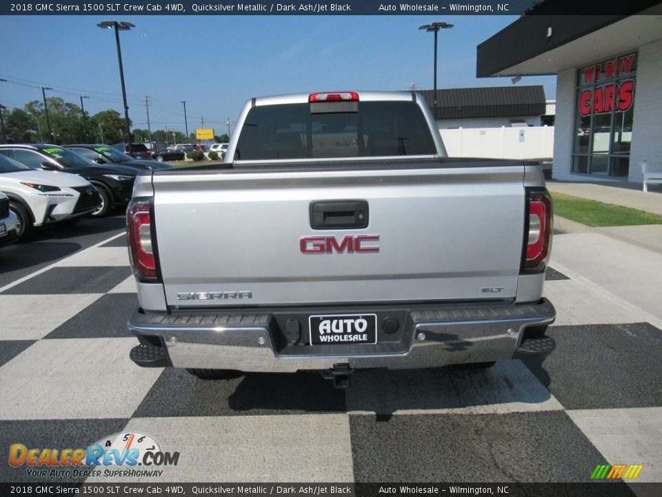 2018 GMC Sierra 1500 SLT Crew Cab 4WD Quicksilver Metallic / Dark Ash/Jet Black Photo #4