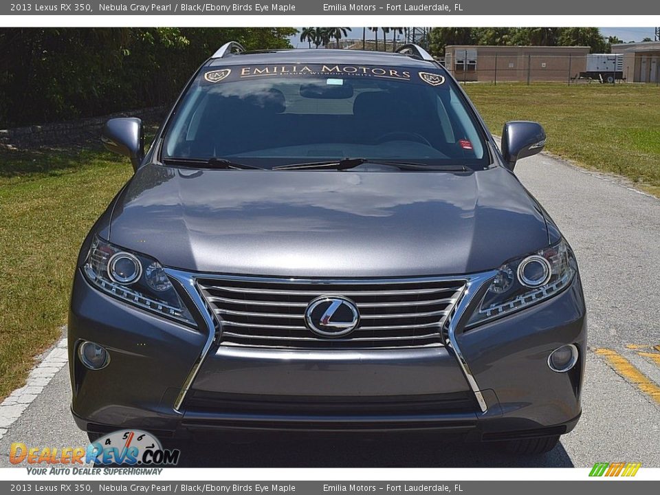 2013 Lexus RX 350 Nebula Gray Pearl / Black/Ebony Birds Eye Maple Photo #16