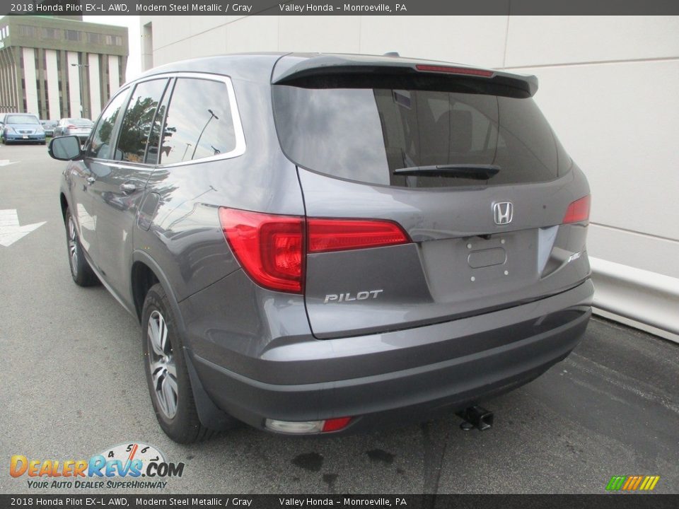 2018 Honda Pilot EX-L AWD Modern Steel Metallic / Gray Photo #3