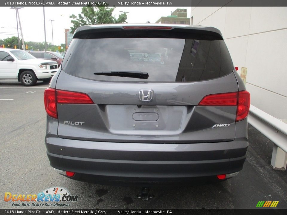 2018 Honda Pilot EX-L AWD Modern Steel Metallic / Gray Photo #4