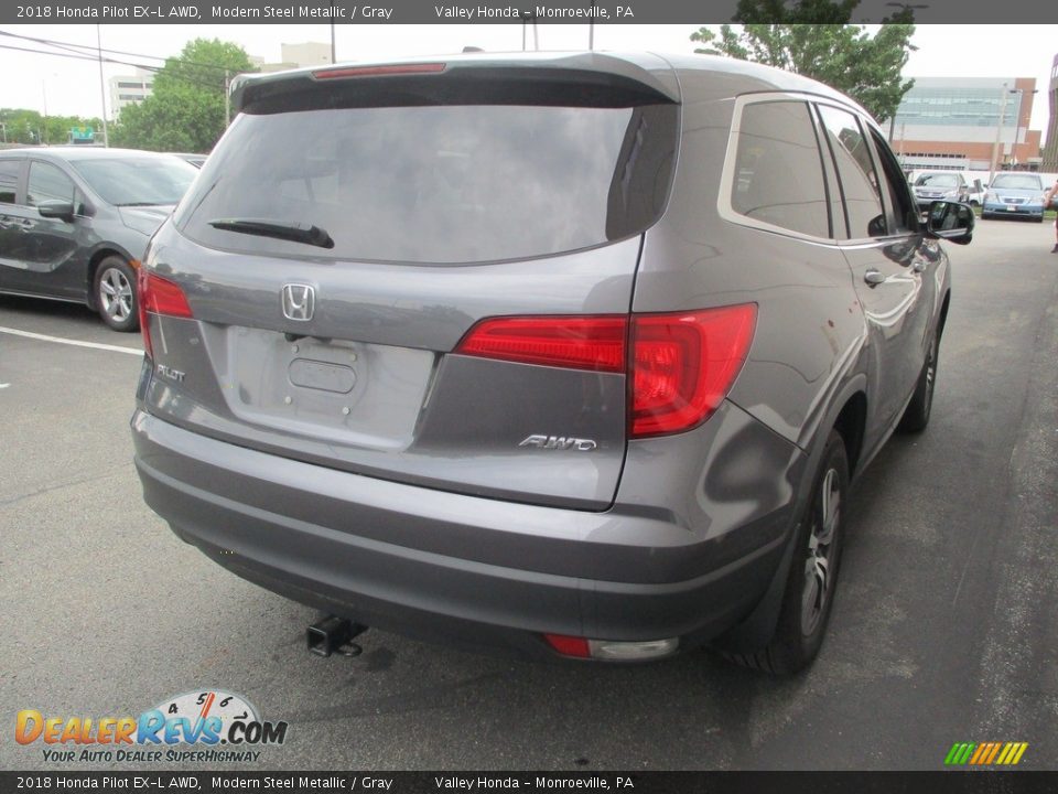 2018 Honda Pilot EX-L AWD Modern Steel Metallic / Gray Photo #5