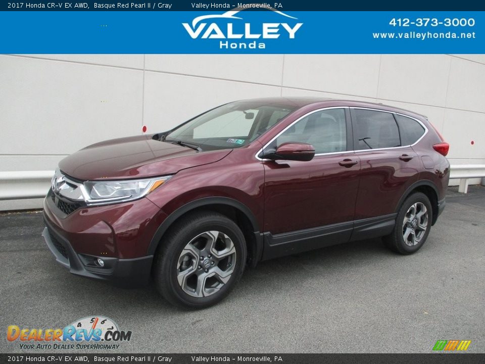 2017 Honda CR-V EX AWD Basque Red Pearl II / Gray Photo #1