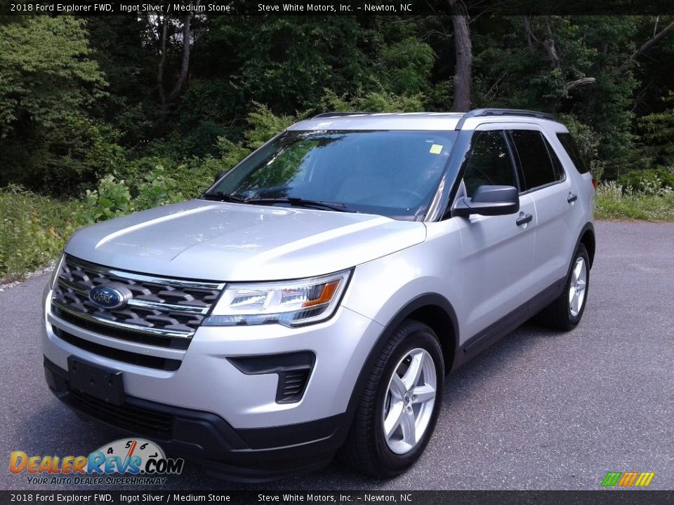 2018 Ford Explorer FWD Ingot Silver / Medium Stone Photo #3