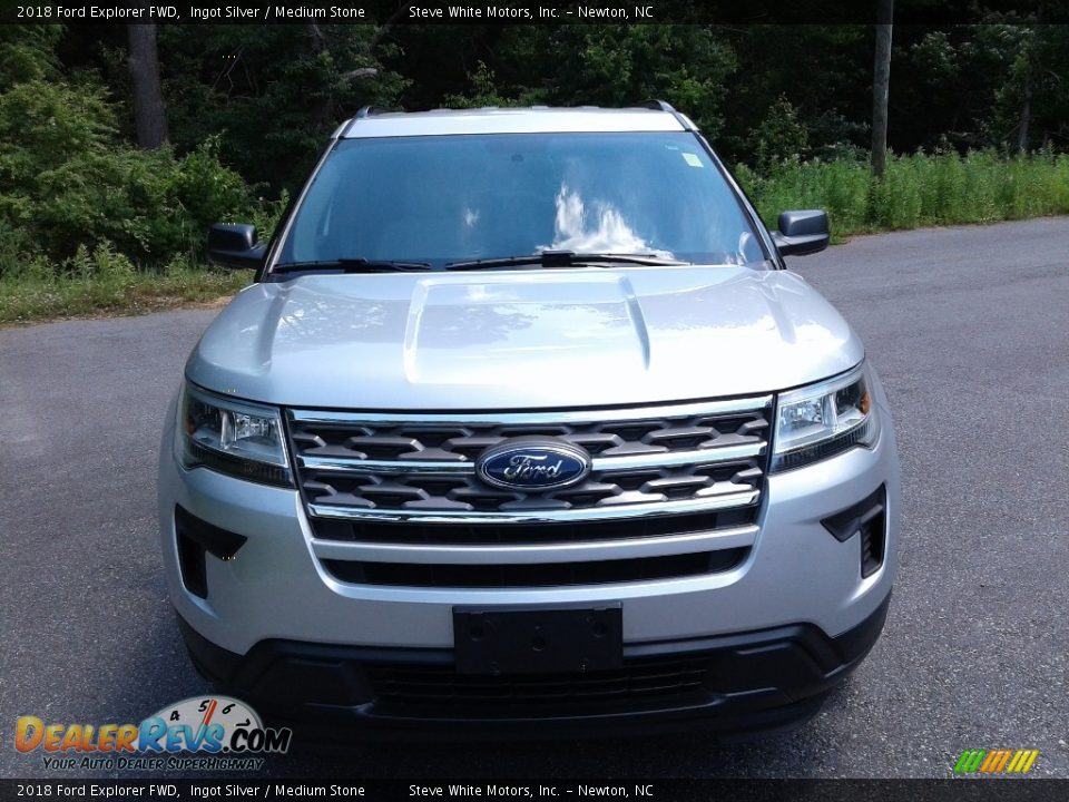 2018 Ford Explorer FWD Ingot Silver / Medium Stone Photo #4