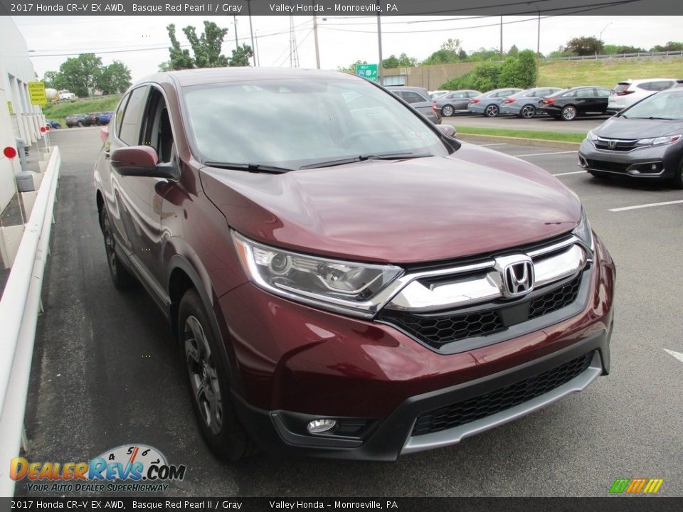 2017 Honda CR-V EX AWD Basque Red Pearl II / Gray Photo #7