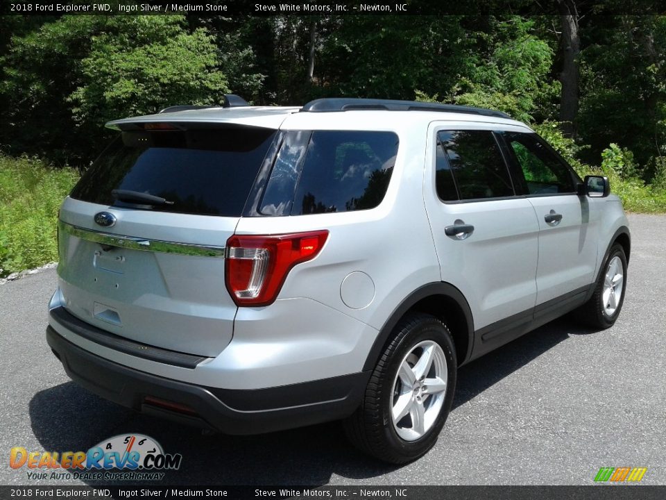 2018 Ford Explorer FWD Ingot Silver / Medium Stone Photo #7