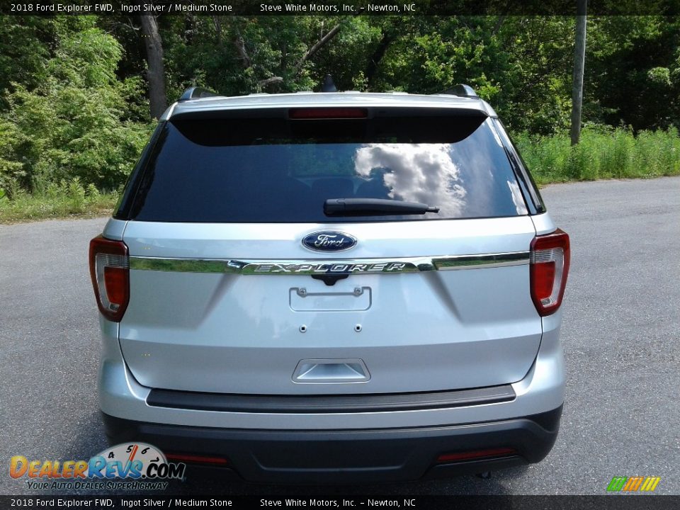 2018 Ford Explorer FWD Ingot Silver / Medium Stone Photo #8