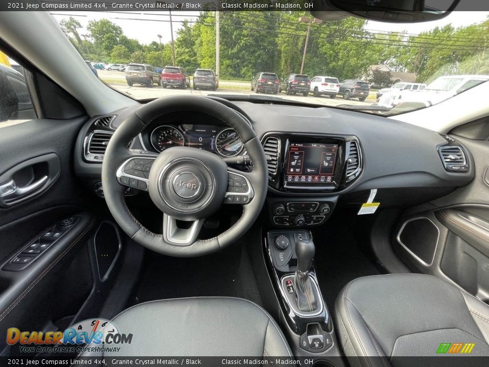 Black Interior - 2021 Jeep Compass Limited 4x4 Photo #8