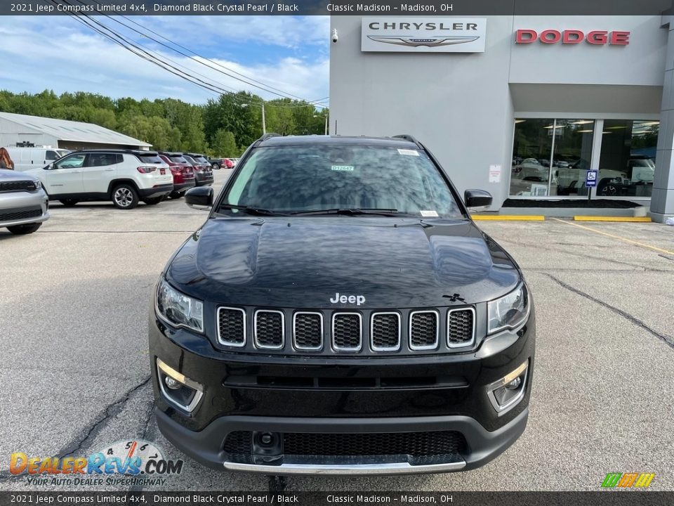 2021 Jeep Compass Limited 4x4 Diamond Black Crystal Pearl / Black Photo #2