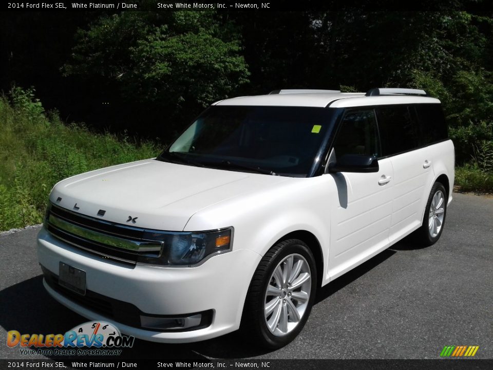 2014 Ford Flex SEL White Platinum / Dune Photo #2