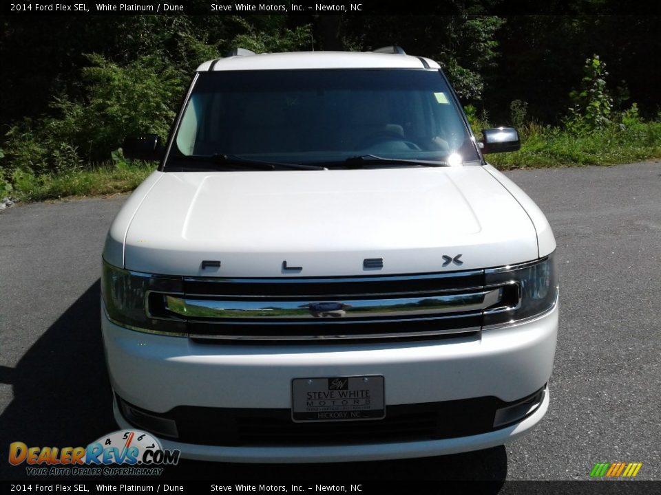 2014 Ford Flex SEL White Platinum / Dune Photo #3