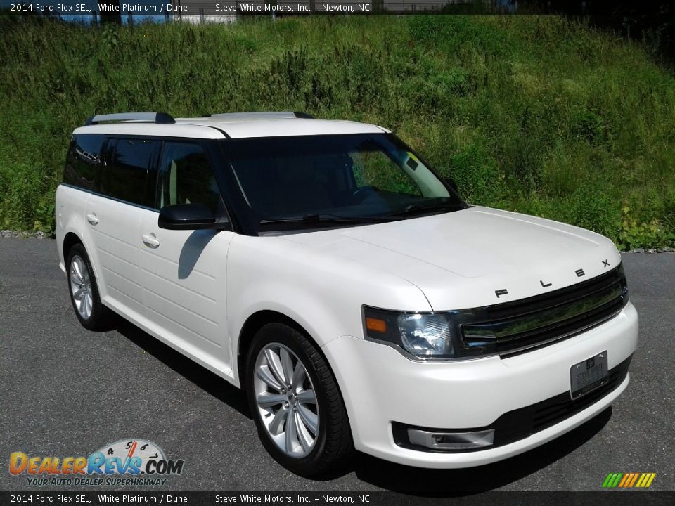 2014 Ford Flex SEL White Platinum / Dune Photo #4