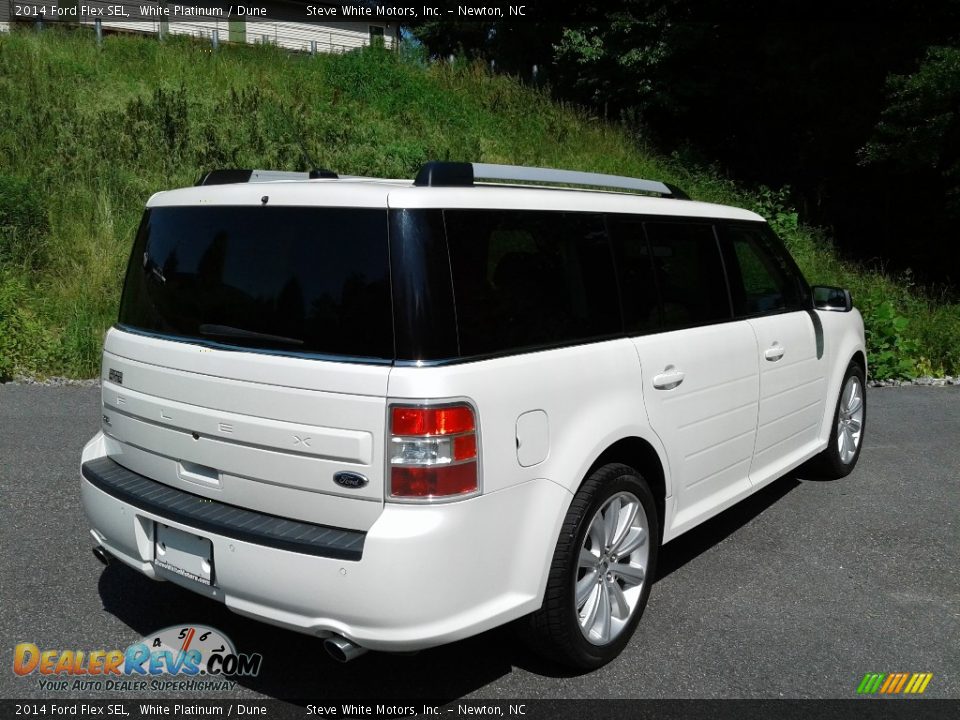 2014 Ford Flex SEL White Platinum / Dune Photo #6