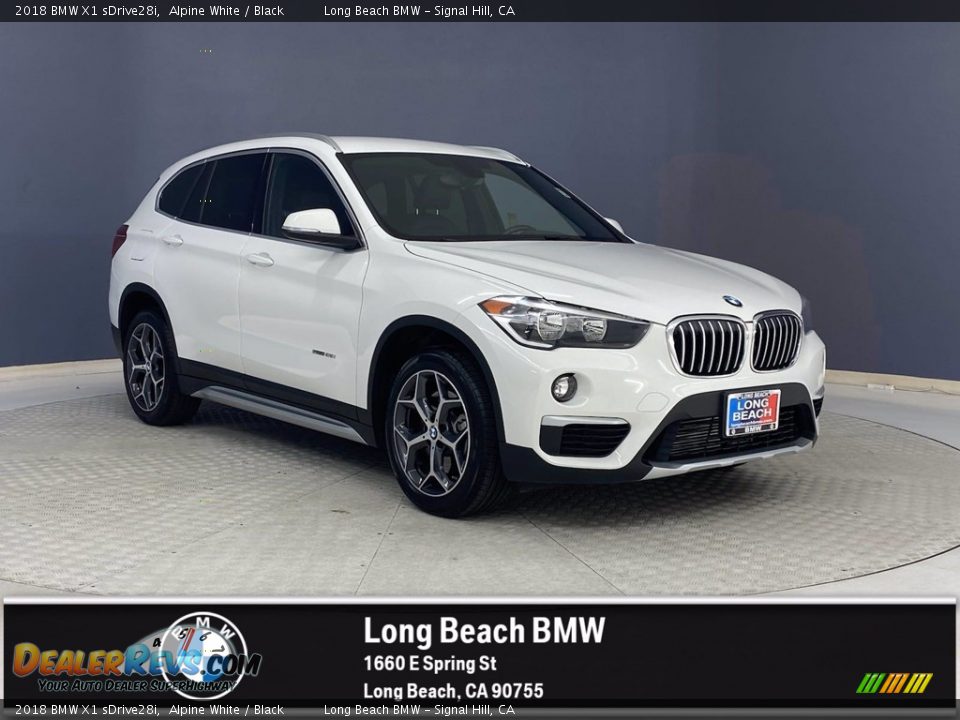 2018 BMW X1 sDrive28i Alpine White / Black Photo #1