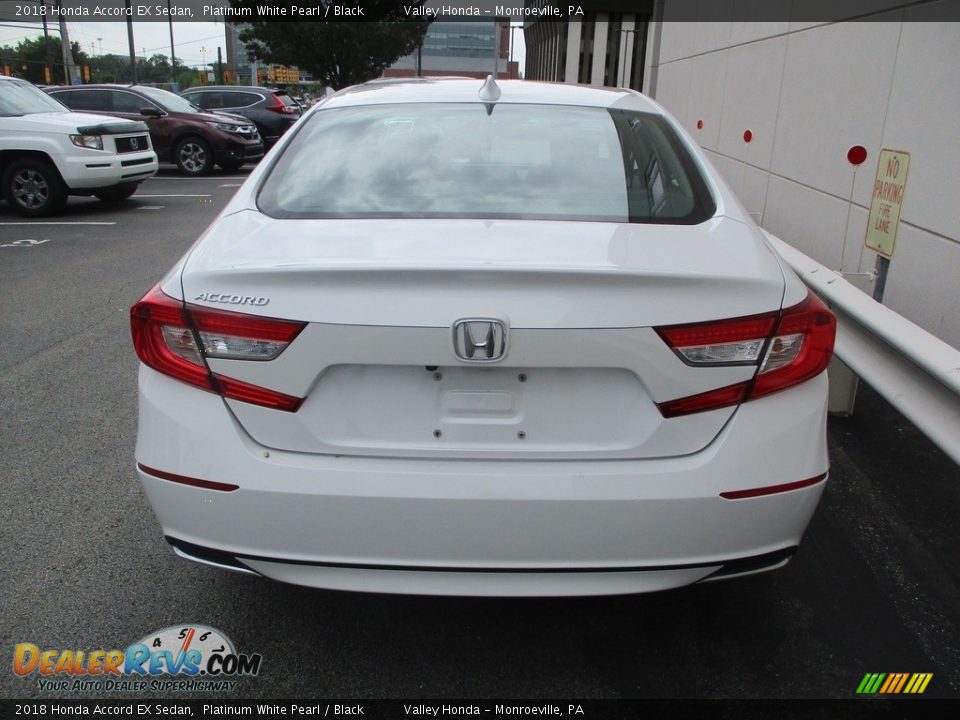 2018 Honda Accord EX Sedan Platinum White Pearl / Black Photo #4