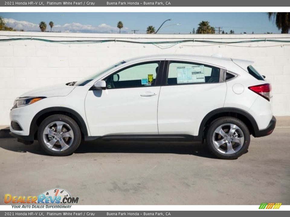 2021 Honda HR-V LX Platinum White Pearl / Gray Photo #6