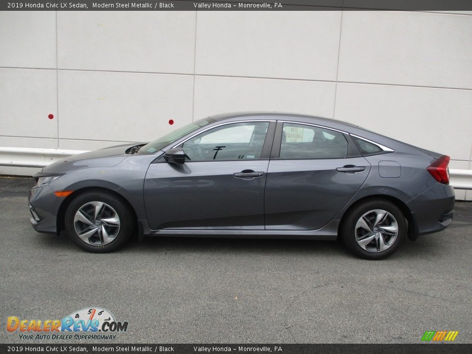 2019 Honda Civic LX Sedan Modern Steel Metallic / Black Photo #2